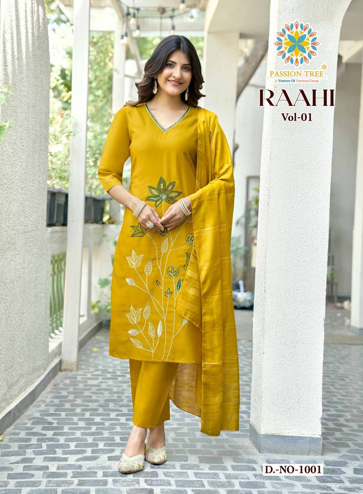 RAAHI  VOL-1 By Passion Tree 1001 To 1008 Series Beautiful Festive Suits Colorful Stylish Fancy Ethnic Wear ROMAN SILK Embroidery Dresses At Wholesale Price